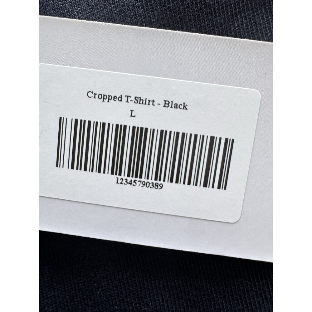 Destructive Cropped T-Shirt - Black L - Picture 4 of 8